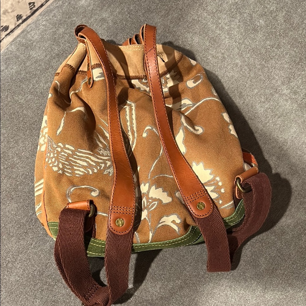 Lucky Brand Floral Canvas and Suede Backpack - Picture 4 of 8
